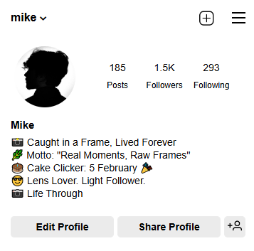 Instagram bio For Photography