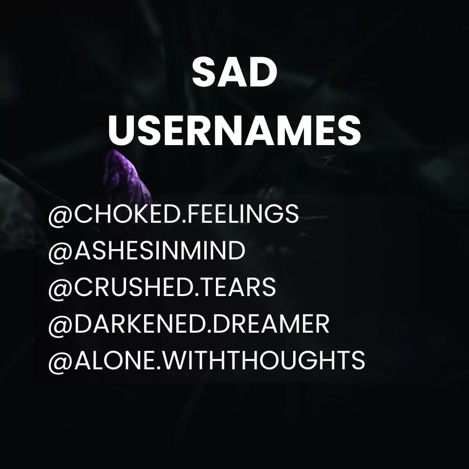 Best Sad Names